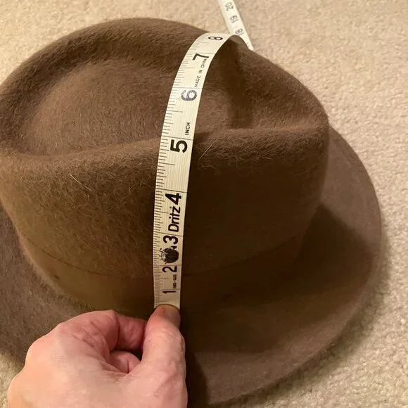 Magill Brown Teardrop Fedora - Size: 58 - Picture 11 of 14